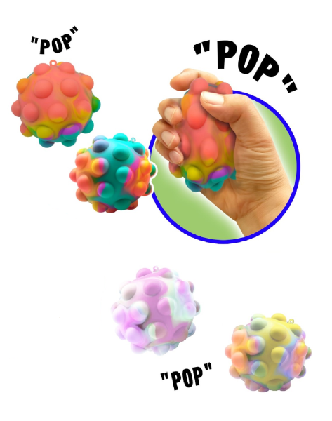 Pop & Plop Ball - Pop Fidget Ball - lose ohne Display