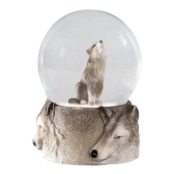 Glitzerkugel Wolf / Water Globe Wolf 9 cm