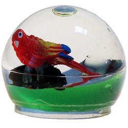 Briefbeschwerer Papagei / Floatarama paperweights Parrot