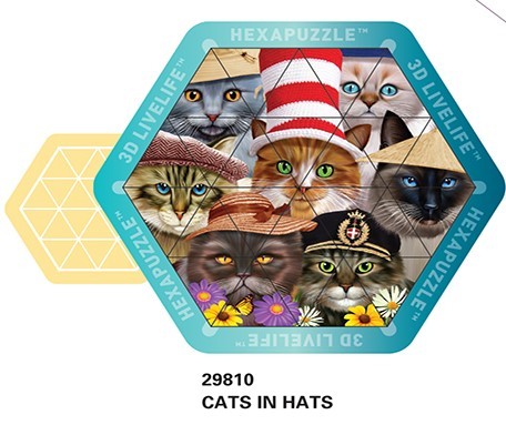 3D Puzzle Katzen mit Hüten