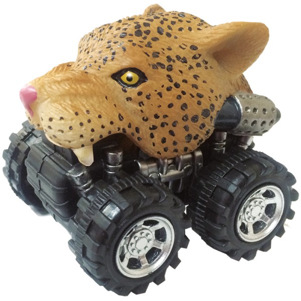 Rückziehauto Leopard / friction animal car