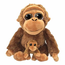 Plüsch Orang Utan mit Baby / Cutimals & Babiez Orangutan 34cm
