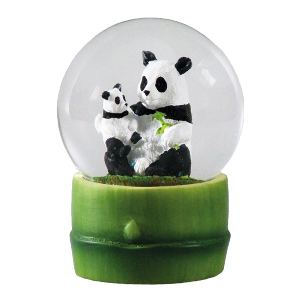 Glitzerkugel Pandas / Water Globe Pandas 9cm