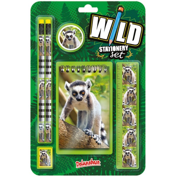 Wild Stationary Set / Schreibset 6-teilig - Lemur