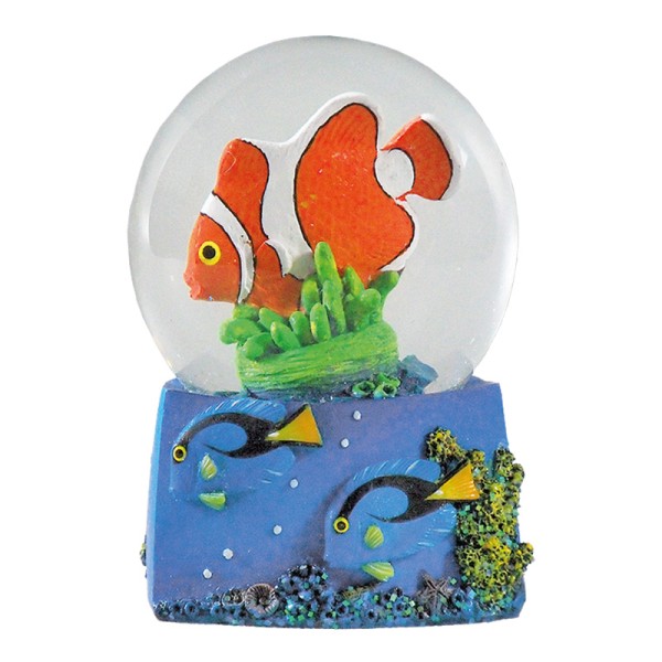 Glitzerkugel Riff Fisch / Water Globe Reef Fish 9 cm