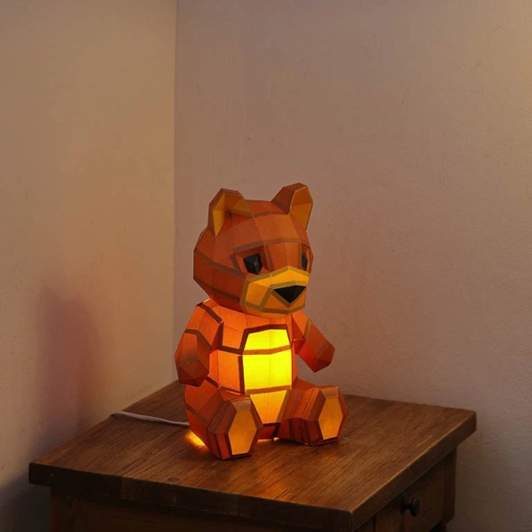 Teddy Bär 3D Papier Modell, Lampenschirm