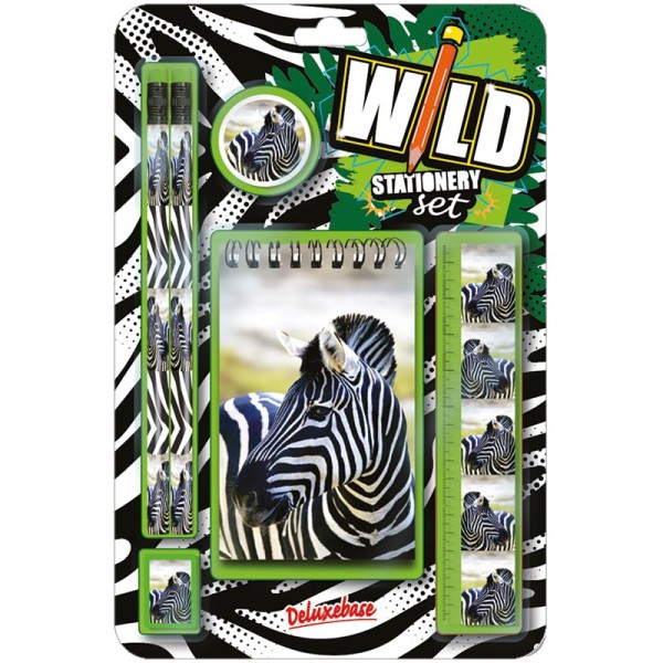 Wild Stationary Set / Schreibset 6-teilig - Zebra