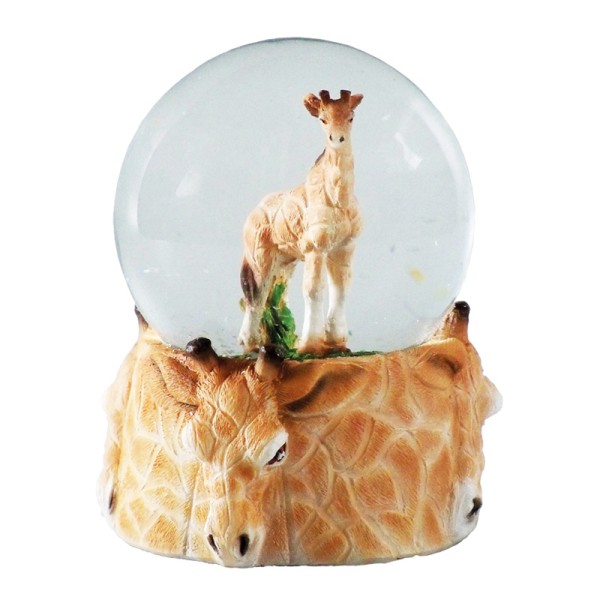 Glitzerkugel Giraffe / Water Globe Giraffe 9 cm