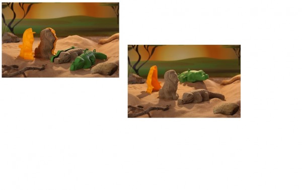 3D Sandformen 2er Set Löwe-Krokodil