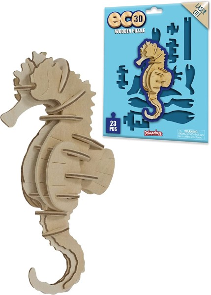ECO 3D Holzpuzzle Seepferdchen / Wooden Puzzle Seahorse
