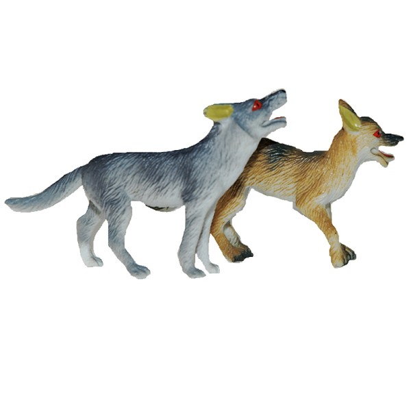 Animix Mini-Tierfiguren Wölfe / Wolfes 3,5x5 cm