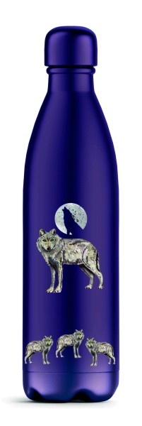 Thermo Flasche - Wolf / nature vac - wolf 400 ml