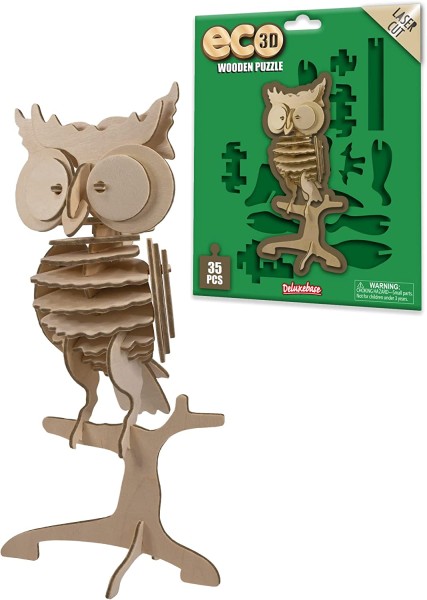 ECO 3D Holzpuzzle Eule / Wooden Puzzle Owl