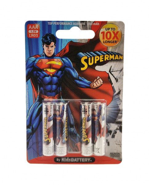 AAA Batterien mit Superman Lizenz