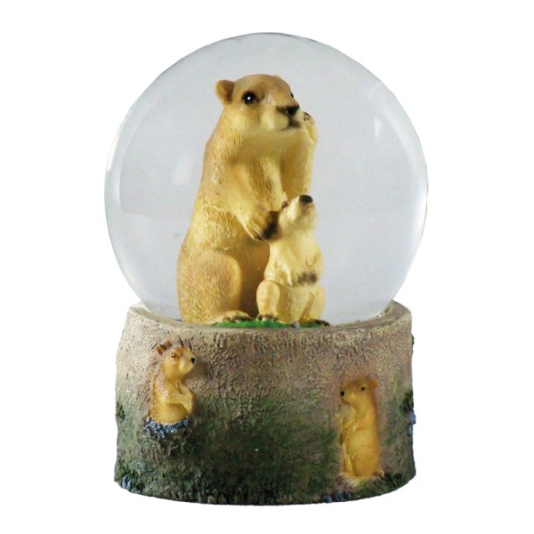 Glitzerkugel Präriehunde / Water Globe Prairie Dogs 9 cm